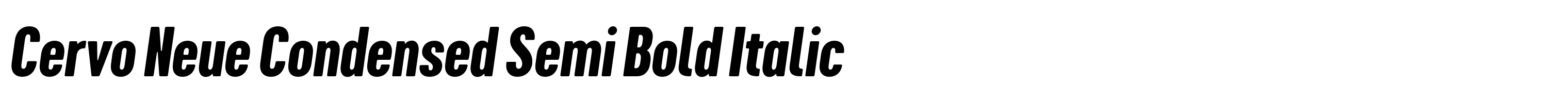Cervo Neue Condensed Semi Bold Italic